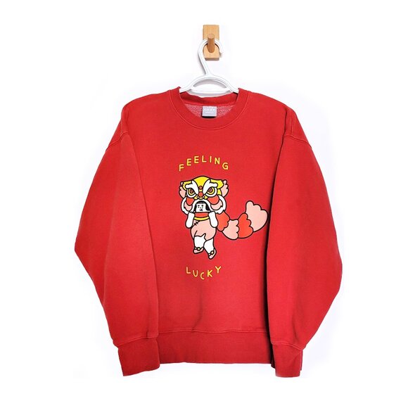 Aritzia TNA Cozy Fleece Debbie Tea Collaboration Feeling Lucky - Size Small - Picture 1 of 9